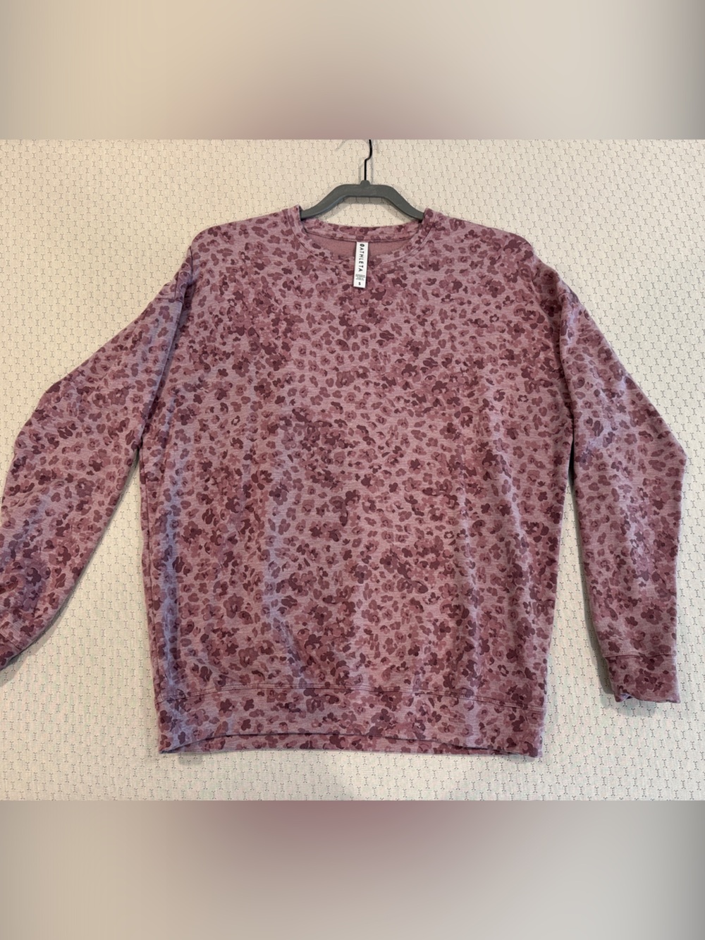Athleta Mauve Floral Camo Crewneck Sweatshirt